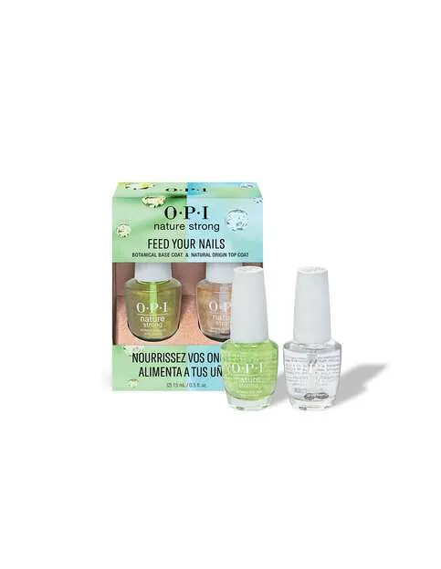 DDN24 BASE / TOP COAT DUO PACK 15ML – OPI NATURE STRONG – LACA NATURAL