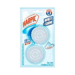 LIMPIADOR DE INODORO TANQUE WHITE/SHINE 2PK 90G - 714985 HARPIC