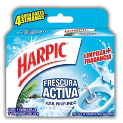 LIMPIADOR DE INODORO TAZA CANASTILLA AZUL SENCILLA 35G - 758163 HARPIC
