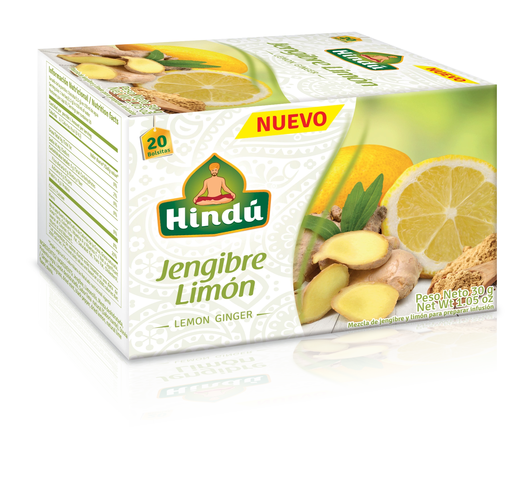 INFUSION JENGIBRE LIMON 20/SOB - 039452 HINDU