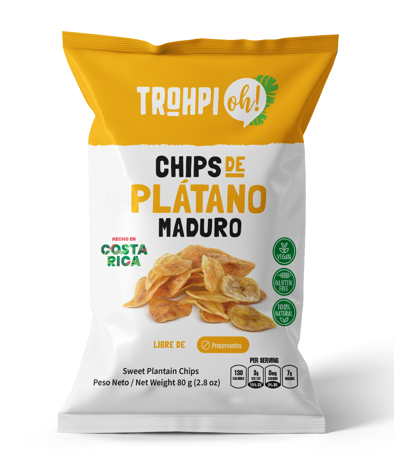 SNACK PLATANO MADURO 80G. - 001877 TROHPI OH