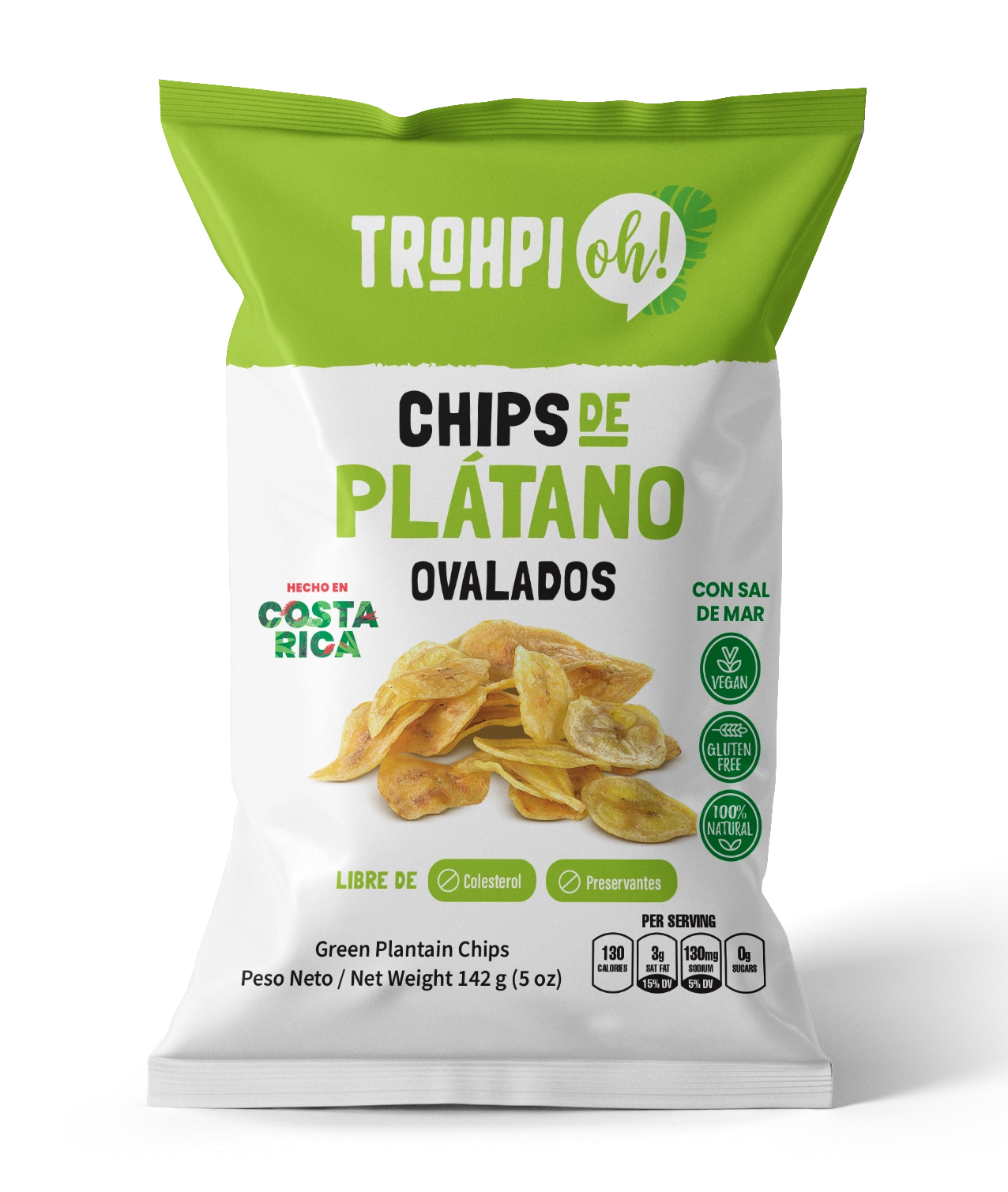 SNACK PLATANO VERDE 142G - 001785 TROHPI OH